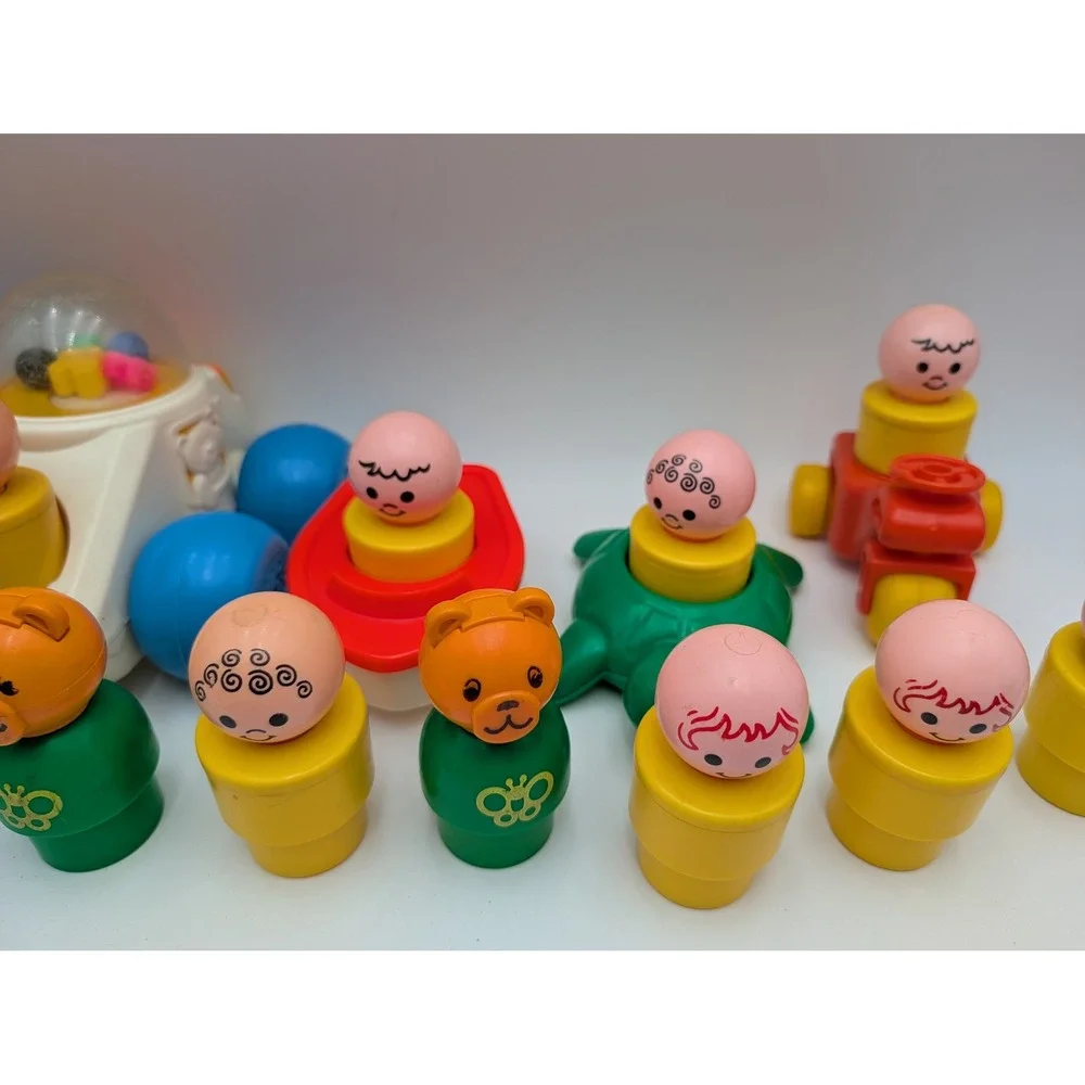 Fisher Price Little People Lot Bigger Jumbo Vintage Figures Vehicles